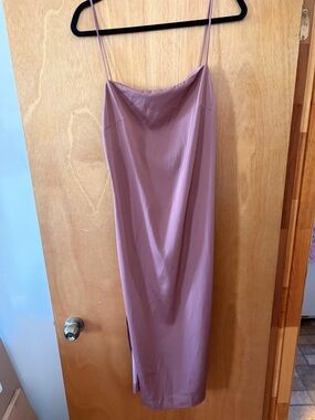 NBD Satin Slip Dress in Mauve NWT